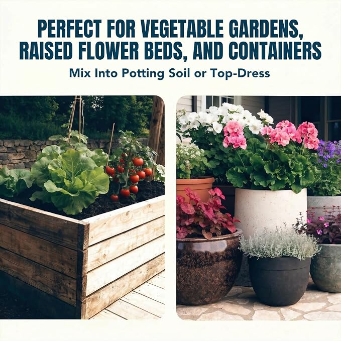 Mushroom Soil Compost Pail, Organic Nutrient-Rich Garden Soil for Vegetables, Flowers, Raised Beds, Lawn & Planting Mix (6 lb)