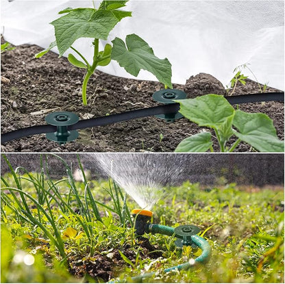 Chumia 10 Inch Garden Hose Guide Spike, Zinc Coated Rustproof Heavy Duty Metal Stake, Sturdy Top, Keeps Garden Hose Out of Flower Beds, Hose Guard for Yard Plant Protection