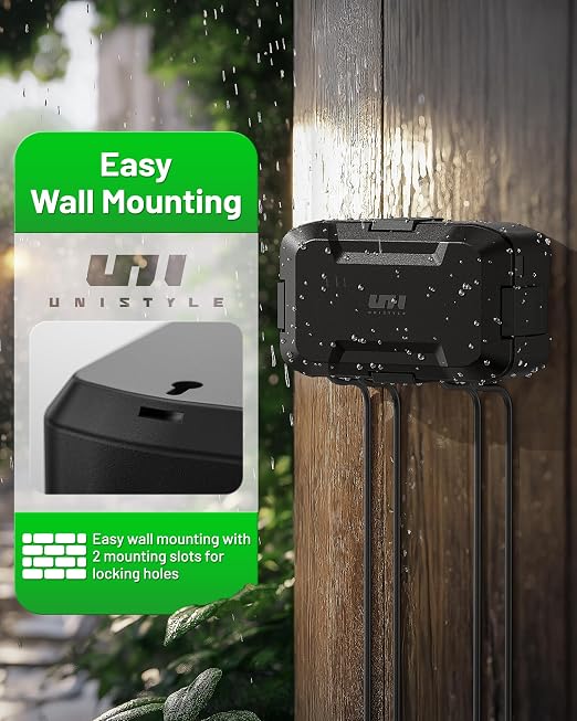 [2026 Upgrade] Outdoor Waterproof Electrical Box, (12.3 x 7.5 x 5.1 inch) with IP55 Waterproof Canvas, Weatherproof Extension Cord Cover, Protect Power Strip, Plug, Socket, Christmas Holiday Lights
