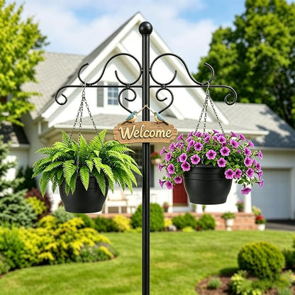 Drzewo Hanging Planters, 10 inch Hanging Plant Pot,4pcs self Watering pots for Indoor Plants with Hanger Chain & Drainage HoleHanging Planters for Indoor Outdoor Plants Patio Porch Decor