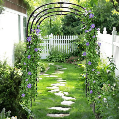 Garden Arch Trellis - 47" L*71" W*87" H, Rust-Proof Grape Trellis with Thickened Steel 20MM Pipe, Garden Arch Trellis for Climbing Plants Outdoor, Tunnel Trellis for Cucumber, Pumpkin, Melon