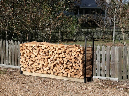 Shelter Outdoor Wood Rack for Firewood - Firewood Holder & Log Rack, Outdoor Firewood Racks, Powder Coated Firewood Rack, 1.25" Tubular Steel