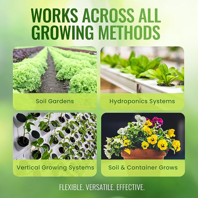 Microbe Life Hydroponics Vegetable & Fruit Plant Growth Yield Enhancer Supplement, Plant Nutrients for Better Growth and Yield, Use with Any Feeding Systems Including Hydroponics or Soil, 2.5 Gallons