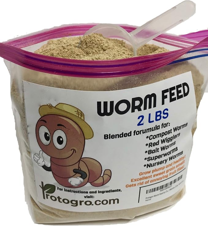 NightCrawlers, Superworms, Red Wigglers, Compost & Bait Worm Food, 2 Lbs (2 Lbs)