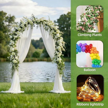 Metal Garden Arch Trellis for Climbing Plants Outdoor, Garden Arbors and Arches, Wedding Arch Frame Archway, Christmas Party Decoration