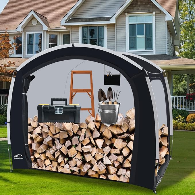 Bike Storage Shed Tent with Rain Fly, Enhanced Waterproof & Sun Protection Outdoor Storage for Bicycle, Motorcycle, Easy Setup Portable Shelter for Garden Tools, Lawn Mower (Extra Large)