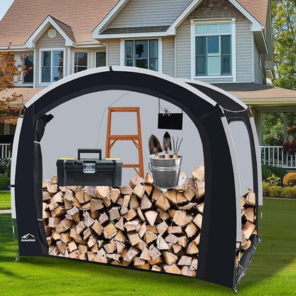 Bike Storage Shed Tent with Rain Fly, Enhanced Waterproof & Sun Protection Outdoor Storage for Bicycle, Motorcycle, Easy Setup Portable Shelter for Garden Tools, Lawn Mower (Extra Large)