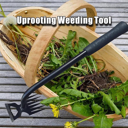Weed Puller Tool-2Pcs Gardening Hand Weeder Tools, 2026 New Weeding Artifact Uprooting Weeding Tool, Manganese Steel Weed Removal TooL, 6 Teethes Dual Purpose Manual Weed Pulling Tool for Yard Gardenl