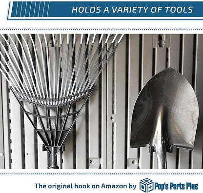 Pop's Parts Plus Tool Hook for Lifetime Shed Original Lifetime Shed Accessories Hook on Amazon, Check Description for Compatible Models! (Does NOT Work on Horizontal Siding Sheds) (Pack of 5)
