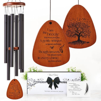 32 Inch Memorial Wind Chimes Outdoor, Wind Chimes for Loss of Loved One, Memorial Gifts for Loss of Mom, Sympathy Gifts for Mother, Father, Brother, Sister
