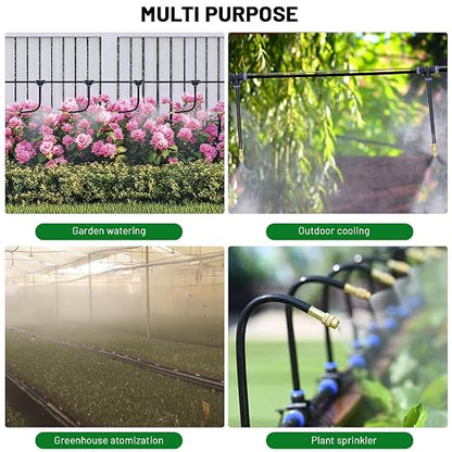 Thiswing 360° Adjustable Drip Irrigation System - 200 FT Garden Watering Kit with 40 Nozzles, 5/16" Flexible Tubing, Raised Bed Sprinkler & Garden Mister for Yard, Lawn, Vegetables, Potted Plants