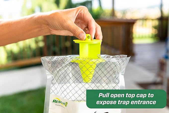 RESCUE! Big Bag Fly Trap – Disposable, Outdoor Use - 12 Traps