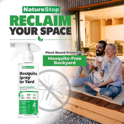 Mosquito Spray for Yard (16oz) | Keeps Mosquitoes Away, Pet & Family Friendly, Plant-Based Active Ingredients, For Yards & Patios, Outdoor Use