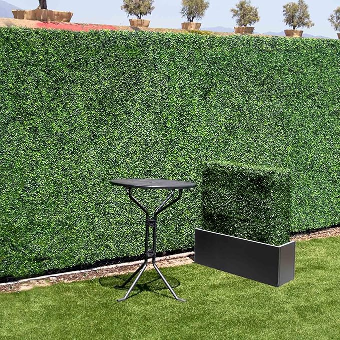 NatraHedge Hampton Wooden Planter Box (44"" Lx15 Wx15 H) Black-Aluminum | (Black Aluminum) Classic Indoor and Outdoor Rectangular Garden Use for Patio Yard Greenhouse Vegatable Flowers and Herb