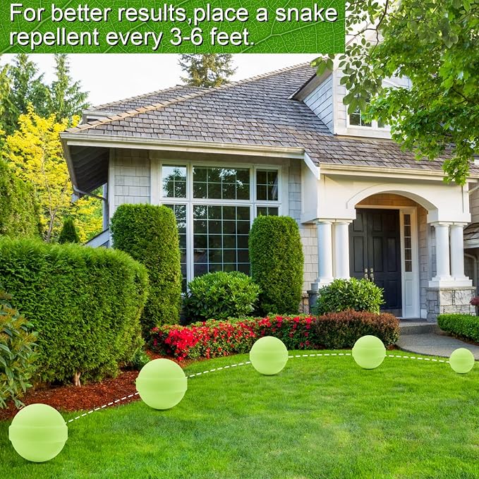 50 Pack Snake Be Gone for Yard Powerful Pet Safe,Moth Balls for Lawn Garden Camping Fishing Home to Repels Snakes and Other Pests