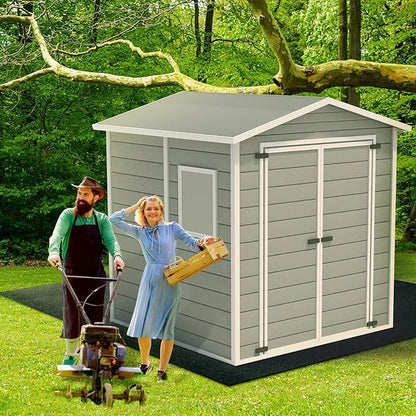 Haull Shed Floor Mat 8 x 15 ft Outdoor Waterproof Nonslip Durable Storage Sheds Protector Rug for Carport Patio Garage Garden Spring Summer Outdoor, Storage Shed Not Included