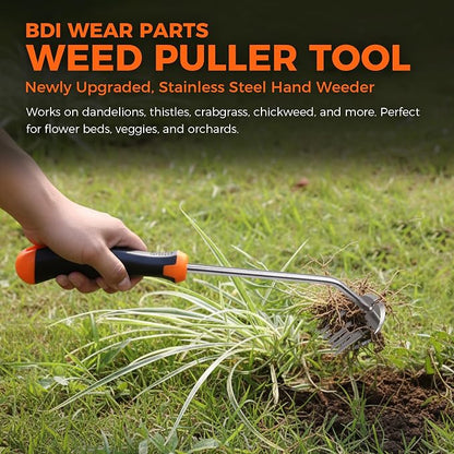 1Pcs Weed Puller Tool, Portable Garden Weed Pulling Tool, Upgraded Durable Garden Weeder with 5 Teeth Head Design and Rubber Handle for Vegetable Gardening Backyard