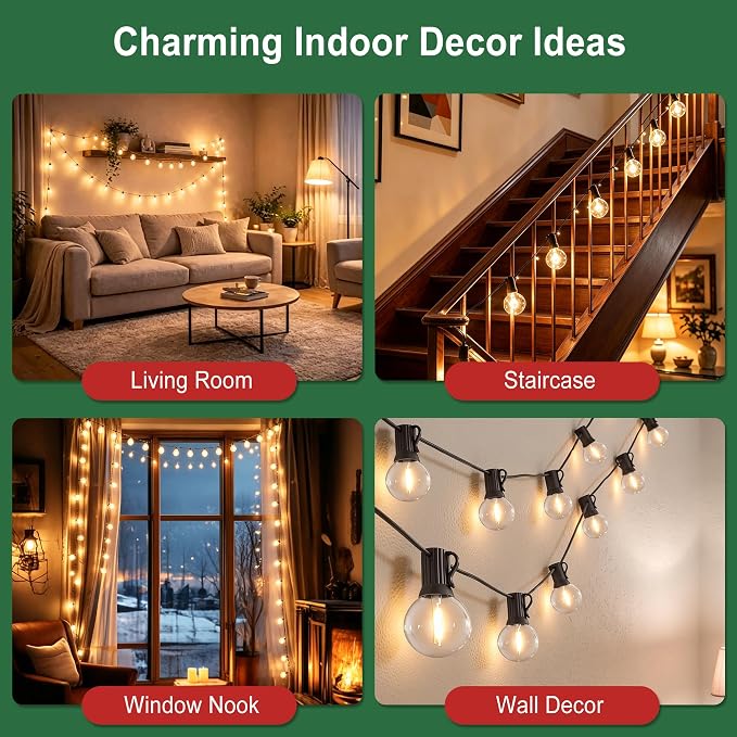 LED Outdoor-String-Lights with Remote 75FT Waterproof Patio lights for Yard | 1FT Bulbs Apart, Dimmable Edison lights String, Connectable Patio Lights with Remote,Timer, 3 Modes for Backyard, Bistro