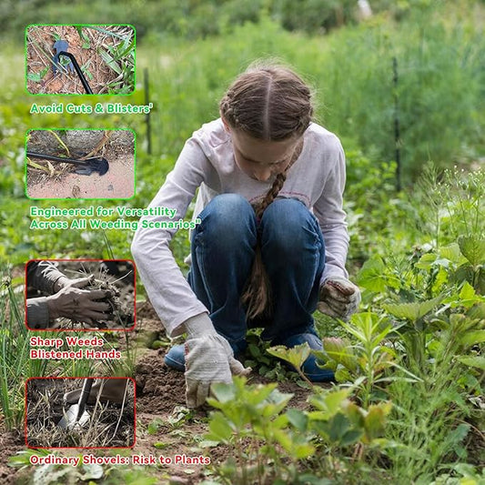Weed Puller Tool,Portable Garden Hand Tool for Weed Removal,2026 New Garden Weeder Tool Stainless Steel Hand Weeder Tool,Tools for Vegetable Gardening Backyard Farm Planting & Weeding