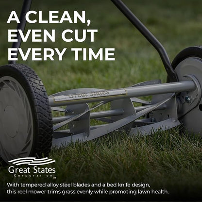 Great States 415-16 16-Inch Reel Lawn Mower with T-Style Handle