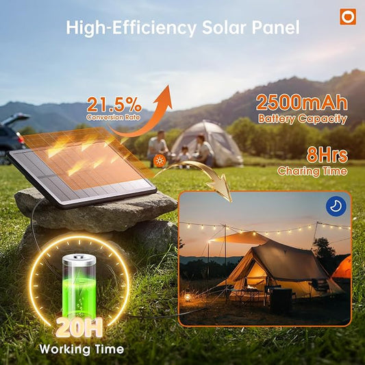 addlon 35FT Solar String Lights Outdoor, IP54 Waterproof Solar Powered with Remote & USB Port, 10+1 LED Shatterproof Bulbs, Dimmable Solar Light Outdoor for Camping Backyard Bistro Porch