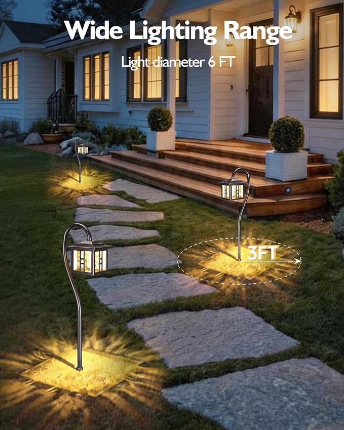 LITFIT Low Voltage Landscape Lighting,12V 3W 185LM 3000K ORB Electric Pathway Lights, Waterproof Wired Garden Light with Connectors for Walkway Yard, Die-Cast Aluminum, 50000H Integrated LED, 12Pack