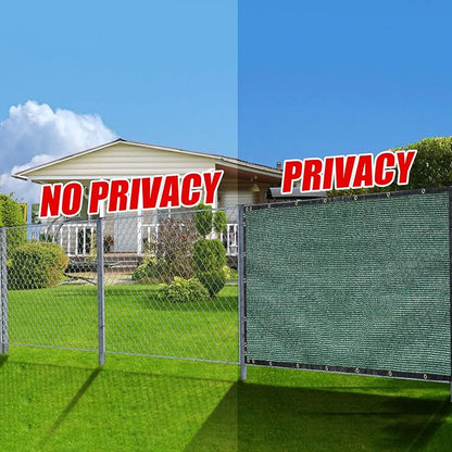 Green 6FT X 50FT Outdoor Privacy Screen Fence & Mesh Shade Net Cover, Ideal for Garden and Backyard - Enhances Privacy for Fencing & Chain Link, Perfect for Patio Privacy Wall, Slats，Freestanding