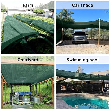 LOVE STORY 10x12FT 55% Dark Green Shade Cloth Sun Shade Net with Grommets Sunblock Net Mesh Tarp for Garden,Plants Cover,Greenhouse and Patio