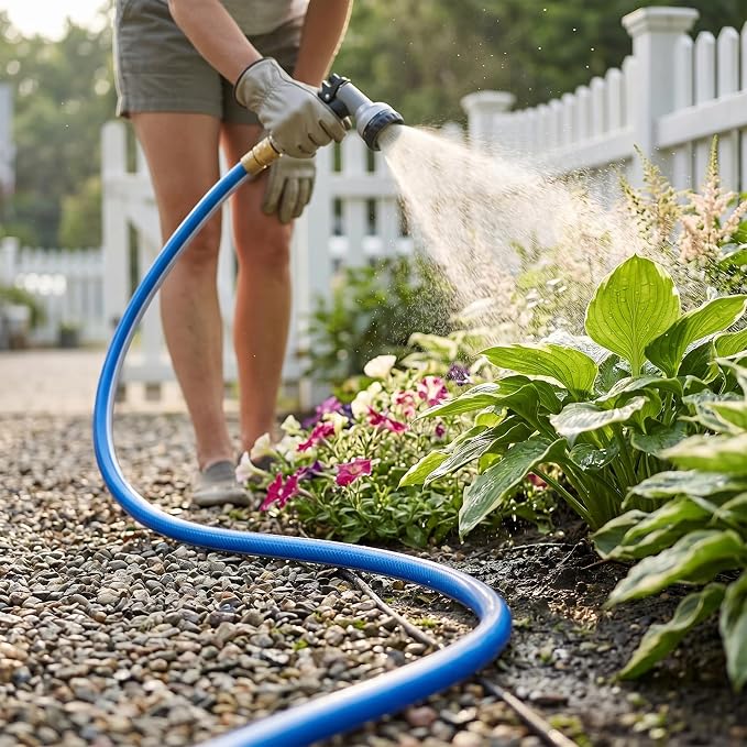 Short Leader Garden Hose 3/4 in. x 10 ft. -Heavy Duty Durable Flexible Lightweight PVC Water Pipe for Lawn Care, Reel Cart & Equipment Connection -Kink Free, No Leaking, Female to Female Fittings