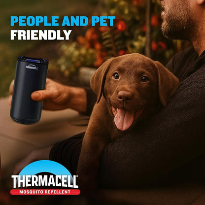 Thermacell Patio Shield Mosquito Repeller (2-Pack Bundle); Includes 24-Hour Refill & 6 Repellent Mats; Highly Effective Mosquito Repellent for Patio; Bug Spray Alternative