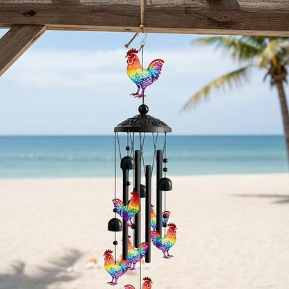 Wind Chimes for Outside, Deep Tone Memorial Windchimes for Patio Porch Balcony Decoration, Memorial Wind Chimes Gifts for Mother’s Day Women Mom Grandma Sister(Chicken)