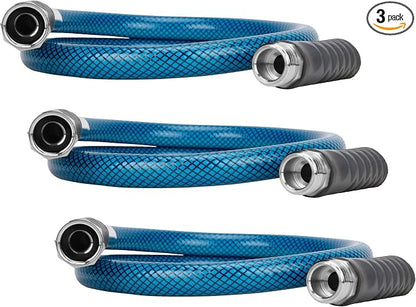 Camco TastePURE 4-Foot Premium Camper/RV Drinking Water Hose-Features a Heavy-Duty No-Kink Design with Strain Relief Ends&5/8-Inch Inside Diameter-NSF Drinking Water Safe Certified (22813) (Pack of 3)