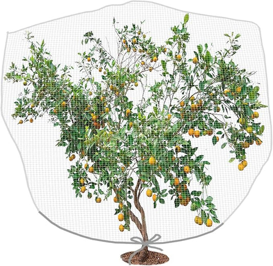 PURPLE STAR 1N 6 x 7 Feet Insect Bird Barrier Netting Mesh with Drawstring, Garden Bug Netting Plant Cover for Protect Plant Fruits Flower from Insect Bird Eating