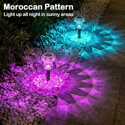 Solar Pathway Lights Outdoor 16 Pack Mushroom Garden Lights Waterproof Solar Powered Yard Lighting for Landscape, Driveway, Path, Walkway, Patio, Outside Garden Decorations, Color Changing