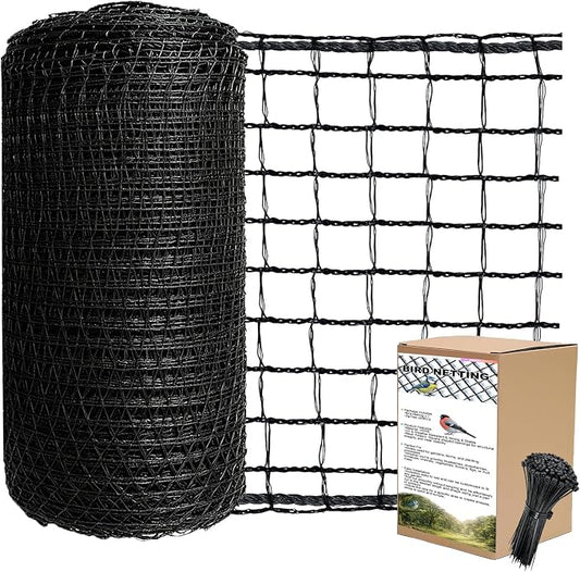 POYEE 15x20ft Bird Netting, 1/2-inch Square Mesh Garden Netting | Animal Barrier for Vegetables, Fruit Trees, Blueberry Bushes, Strawberries – Protects against Deer, Chickens, Squirrels
