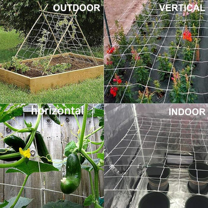 BaseGoal All-Weather Trellis Netting Mesh Plant Garden Vine Growing Flexible String Net (6" Mesh ployester, 5' Wx 30'L)