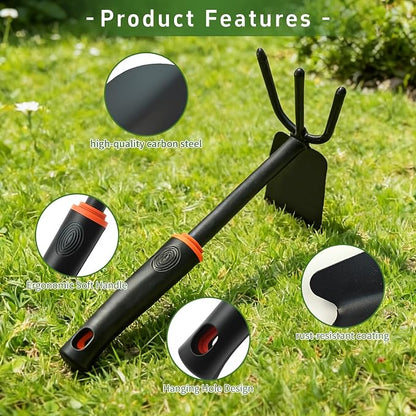 Weed Puller Tool, Portable Garden Weeder Tool, Gardening Weeding Tool for Hand Weeder Puller for Vegetable Gardening Backyard Farm Planting - Black
