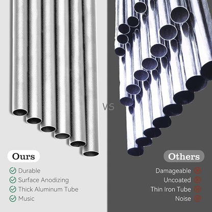 28" Wind Chimes for Outside. Deep Tone Lovely Wind Chimes with 6 Aluminum Tubes Courtyard Decoration. Windchimes Outdoor Create an Enjoyable Atmosphere & Give Mom a Gift(Silver)