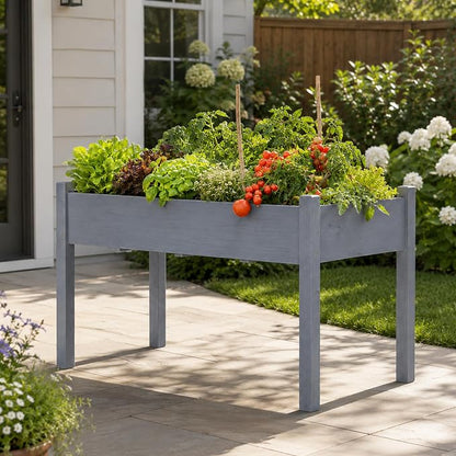 30" H Raised Garden Bed with Legs, Fir Wood Elevated Garden Bed Planter Box | Plant Stand Indoor/Outdoor for Tomato, Strawberry Herb Garden Planter