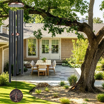 60 Inch Large Wind Chimes for Outside, Deep Tone Tree of Life Decor | Deep relaxing tones, 60-inch size, weather-resistant aluminum, Tree of Life design, gift boxed and ready to hang