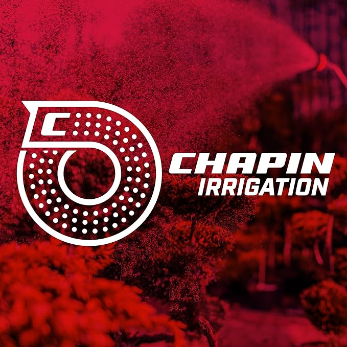 Chapin 4984: T-Post Impact Sprinkler, 360 Degree Automatic Impact Sprinkler for Small Gardens and Lawns, Up to 85ft Coverage Area, Red