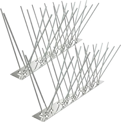 Bird Spikes 31FT, 304 Stainless Steel Bird Deterrents Spikes for Outside to Keep Birds Away Birds Scare Devices Outdoor 38Pcs