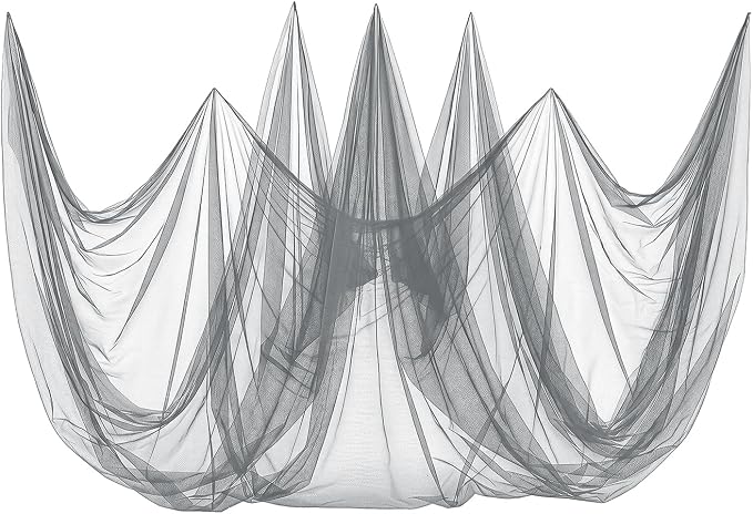 ANPHSIN 33x10Ft Ultra fine Mosquito Net for Patio - Mesh Netting Screen for Outdoor Garden Porch Balcony, Protects Skin & Plants from Bugs, Birds, Gray
