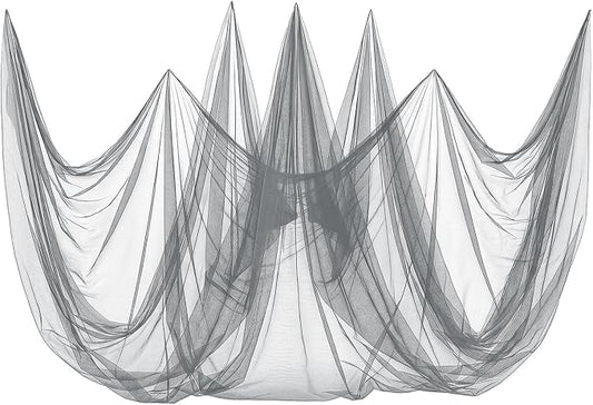 ANPHSIN 33x10Ft Ultra fine Mosquito Net for Patio - Mesh Netting Screen for Outdoor Garden Porch Balcony, Protects Skin & Plants from Bugs, Birds, Gray