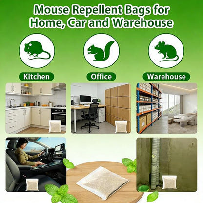 Mole Repellent Pouches for Yard Outdoor Mouse Repellent Squirrel Repellent 10Pack Pouches Natural Rodent Repellent Indoor to Get Rid of Rats, Mice, Squirrels - Rat Repellents for House and Outdoor