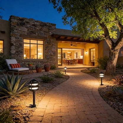 6 Pack Pathway Lights Outdoor, Metal IP54 Waterproof Bright Integrated LED Landscape Light for Walkway Garden Yard Patio Decoration, 3000K Warm White, Black, ETL UL CSA Qualified