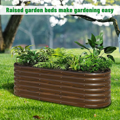 SnugNiture Galvanized Steel Raised Garden Bed Kit - 6x2x2 ft Large Metal Planter Box for Vegetables, Flowers, Herbs | Easy Assembly, Open Bottom Design