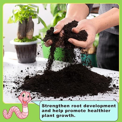 Worm Castings Organic Fertilizer 2.2LB by Doter, All Nature Fertilizer for Gardening, Tomato, Strawberry, Flower, and Herbs