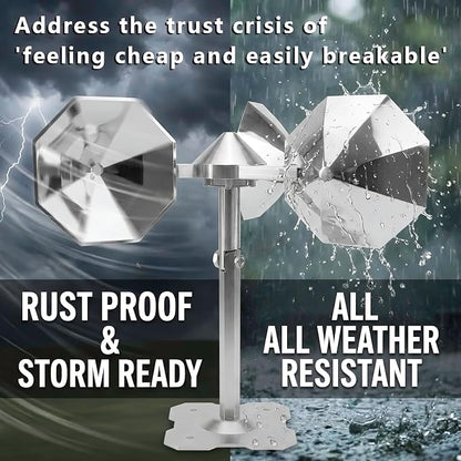 Bird Scare Reflective Device,Silver, Wind Powered Spinning, Bird Reflectors, Keep Pigeon Woodpeckers and Seagull Away for Garden Patio Yard,1PCS