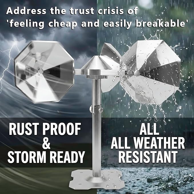 Bird Scare Reflective Device,Silver, Wind Powered Spinning, Bird Reflectors, Keep Pigeon Woodpeckers and Seagull Away for Garden Patio Yard,2PCS